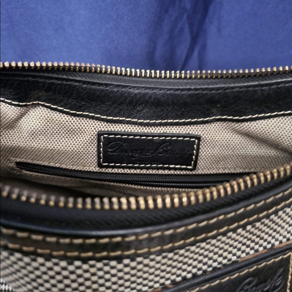 Dooney & Bourke Black, White & Tan Leather & Canvas Purse - Picture 10 of 16